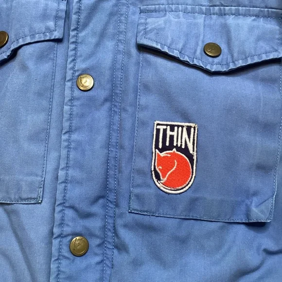 Fjallraven Vintage 1980’s RÄVEN JACKET Thinsulate Blue Barn Chore Coat Small - Picture 3 of 8